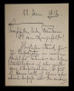 ERIKA VON WATZDORF-BACHOFF LETTRE AUTOGRAPHE DATEE DU 22 MAI 1912 DE 4 PAGES. Erika Von Watzdorf-Bachoff