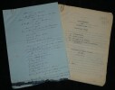 Ren&eacute; MORAX. Manuscrit autographe et Tapuscrit "Les Mist&egrave;res d'York", Gen&egrave;ve, 1943. Ren&eacute; Morax