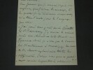 Lettre autographe sign&eacute;e concernant Madame Worus. Charles-Edmond CHOJECKI