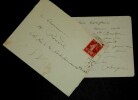ROYER Henri - CARTE LETTRE AUTOGRAPHE SIGN&Eacute;E, PARIS 1914. Henri Royer
