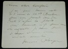ROYER Henri - CARTE LETTRE AUTOGRAPHE SIGN&Eacute;E, PARIS 1914. Henri Royer