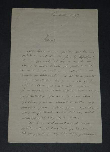 Ernest JUDET, journaliste - LETTRE AUTOGRAPHE SIGN&Eacute;E, 11 novembre 1877. Ernest JUDET