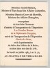 Invitation officielle d'Andr&eacute; Malraux et de Maurice Couve de Murville &agrave; des inaugurations d'expositions &agrave; Versailles, adress&eacute;e &agrave; l'Ambassadeur J.F. ...