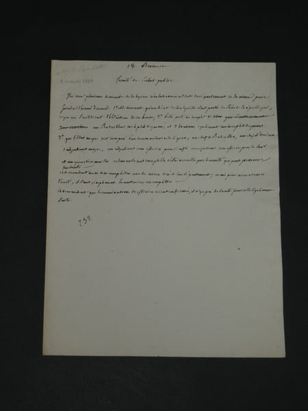 Jean Bouchotte Note autographe "Comit&eacute; du Salut Public" R&eacute;volution Terreur 1793. Jean Bouchotte