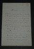 Jean-Auguste BALLANDE - LETTRE AUTOGRAPHE SIGN&Eacute;E, AUTOUR DE MOLI&Egrave;RE. Jean-Auguste-Hilarion BALLANDE