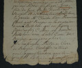 TIMBRE FISCAL SUR LETTRE DE 1714 - Extrait des registres de Bapt&ecirc;me - BROYES. Cur&eacute; de Broyes