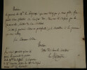 Pierre de La M&eacute;sang&egrave;re Lettre autographe sign&eacute;e au libraire W&uuml;rtz suite portrait. Pierre de La M&eacute;sang&egrave;re
