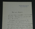 Octave AUBRY - LETTRE AUTOGRAPHE SIGN&Eacute;E &Agrave; Pierre LHOSTE - Napol&eacute;on - 1938. Octave AUBRY