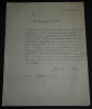 Marius L&eacute;on CLADEL, Sculpteur - LETTRE AUTOGRAPHE SIGN&Eacute;E, 1930. Marius L&eacute;on CLADEL