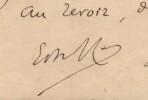 Edmond Haraucourt - Carte de visite autographe sign&eacute;e. Edmond Haraucourt
