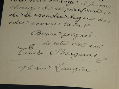 Émile BERGERAT - LETTRE AUTOGRAPHE SIGNÉE À COQUELIN AÎNÉ - 2 pages 1891