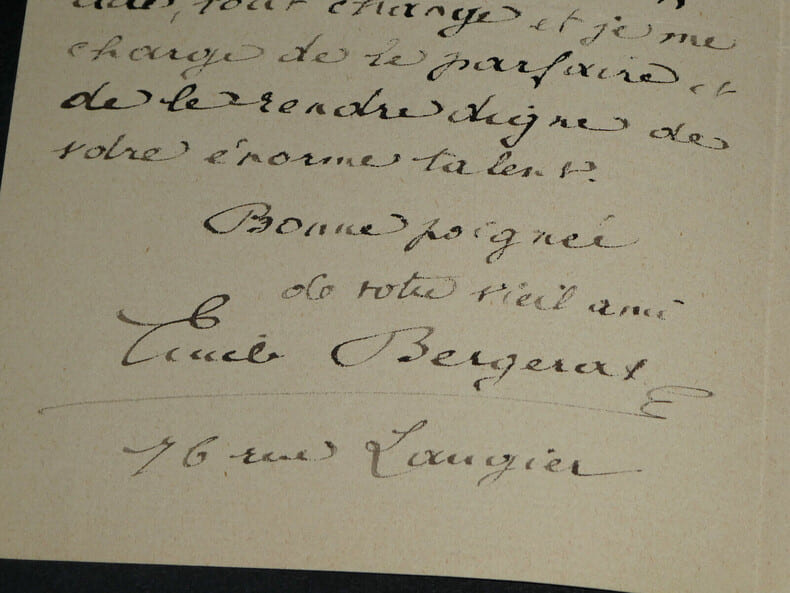 &Eacute;mile BERGERAT - LETTRE AUTOGRAPHE SIGN&Eacute;E &Agrave; COQUELIN A&Icirc;N&Eacute; - 2 pages 1891. &Eacute;mile BERGERAT