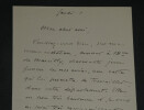 Charles Olivier Merson - LETTRE AUTOGRAPHE SIGN&Eacute;E &Agrave; "Mon cher ami". Charles-Olivier Merson