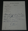 Gabriel KOENIGS, Math&eacute;maticien - LETTRE AUTOGRAPHE SIGN&Eacute;E. Gabriel KOENIGS