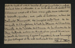 Paul FORT, Po&egrave;te - Carte de visite autographe sign&eacute;e &agrave; G. de Carmoy, 2 pages, 1937. Paul FORT