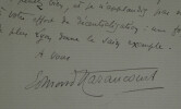 Edmond HARAUCOURT, Po&egrave;te - LETTRE AUTOGRAPHE SIGN&Eacute;E, 1924. Edmond HARAUCOURT