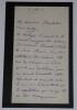 DANBE Jules - LETTRE AUTOGRAPHE SIGN&Eacute;E, VICHY 1902. Jules Danb&eacute;