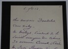 DANBE Jules - LETTRE AUTOGRAPHE SIGN&Eacute;E, VICHY 1902. Jules Danb&eacute;