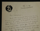 Jeanne LANDRE, Journaliste - LETTRE AUTOGRAPHE SIGN&Eacute;E &agrave; Pierre DAUZE, 1909. Jeanne LANDRE