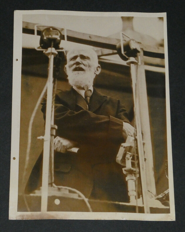 George Bernard Shaw - Photographie KEYSTONE 12 x 17,2 cm. George Bernard Shaw