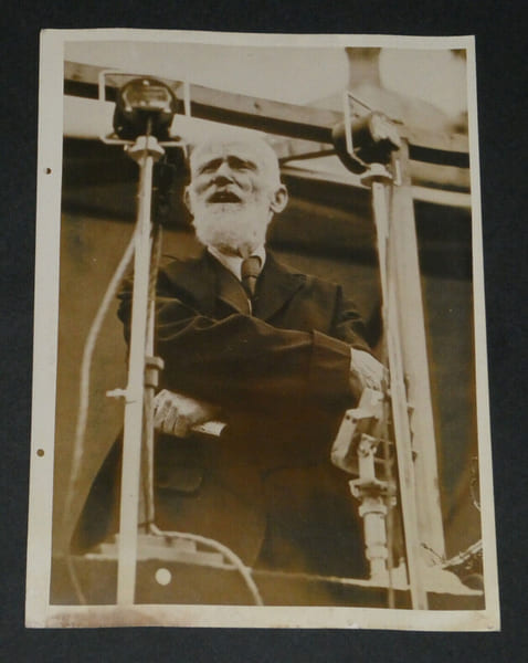 George Bernard Shaw - Photographie KEYSTONE 12 x 17,2 cm. George Bernard Shaw