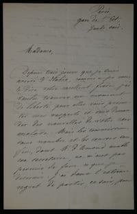 A. LOISON - Lettre Autographe signée, secrétaire du marquis d'Osmond