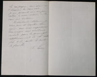 A. LOISON - Lettre Autographe signée, secrétaire du marquis d'Osmond