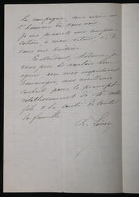 A. LOISON - Lettre Autographe signée, secrétaire du marquis d'Osmond