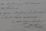 &Eacute;mile PERRIN, Peintre - LETTRE AUTOGRAPHE SIGN&Eacute;E, 1882. &Eacute;mile PERRIN