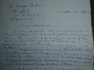 Charles BARZEL - LETTRE AUTOGRAPHE SIGN&Eacute;E, Le Camp Bolin, 1933. Charles Barzel