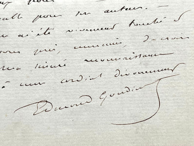 Edmond GONDINET, Librettiste - LETTRE AUTOGRAPHE SIGNÉE