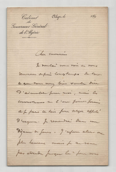 Jules Cambon - LETTRE AUTOGRAPHE SIGN&Eacute;E - 1896. Jules Cambon