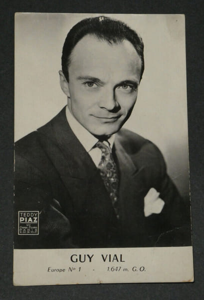 Guy VIAL - Carte publicitaire autographe sign&eacute;e. Guy VIAL