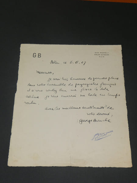 George BOUCHE, Peintre - LETTRE AUTOGRAPHE SIGN&Eacute;E - 06 Juin 1927, 1 page. George BOUCHE