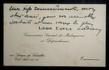 L&eacute;on CAYLA - CARTE DE VISITE AUTOGRAPHE. L&eacute;on Cayla
