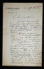 Jules LAFFITTE - Lettre autographe sign&eacute;e, Paris. Papier avec ent&ecirc;te "La R&eacute;publique Fran&ccedil;aise", R&eacute;dacteur en chef. 13,5 x 21,5 cm. 2 pages.. Jules ...