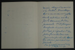 L&eacute;on XANROF, compositeur - CARTE-LETTRE AUTOGRAPHE SIGN&Eacute;E. L&eacute;on XANROF