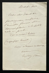 Emilien PACINI, Libréttiste - LETTRE AUTOGRAPHE SIGNÉE