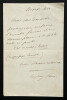 Emilien PACINI, Libr&eacute;ttiste - LETTRE AUTOGRAPHE SIGN&Eacute;E. Emilien PACINI