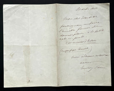 Emilien PACINI, Libréttiste - LETTRE AUTOGRAPHE SIGNÉE