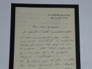 Octave AUBRY - LETTRE AUTOGRAPHE SIGN&Eacute;E &Agrave; Pierre LHOSTE "Je ne dessine pas". Octave AUBRY