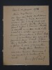Denys PUECH - Lettre autographe sign&eacute;e adress&eacute;e &agrave; Jeanne [Delahaye], Nice, 1936. Denys Puech