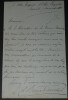 Bernard DESRONE - LETTRE AUTOGRAPHE SIGN&Eacute;E Critique litt&eacute;raire, 1885. Charles Bernard-Derosne