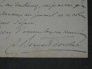 Bernard DESRONE - LETTRE AUTOGRAPHE SIGN&Eacute;E Critique litt&eacute;raire, 1885. Charles Bernard-Derosne