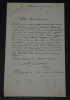 Paul-&Eacute;mile JAVARY, Ing&eacute;nieur - LETTRE AUTOGRAPHE SIGN&Eacute;E &agrave; Charles-Ange LAISANT. Paul-&Eacute;mile JAVARY