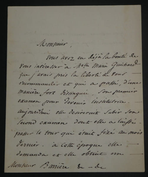 Fran&ccedil;ois-Auguste-Marie MIGNET - LETTRE AUTOGRAPHE SIGN&Eacute;E A Mr BARRIERE 1846 3p.. Fran&ccedil;ois-Auguste-Marie MIGNET