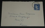 Marie GEVERS carte autographe sign&eacute;e avec son enveloppe "un soutien moral" 1953. Marie GEVERS