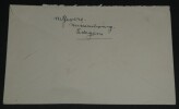 Marie GEVERS carte autographe sign&eacute;e avec son enveloppe "un soutien moral" 1953. Marie GEVERS