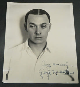 George HACKATHORNE - PHOTOGRAPHIE NOIR ET BLANC Rare autographe cinéma muet