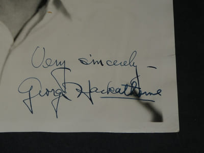 George HACKATHORNE - PHOTOGRAPHIE NOIR ET BLANC Rare autographe cinéma muet